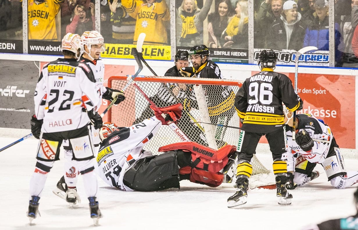 Füssen kämpft den Tabellen-Dritten Memmingen mit 3:2 nieder